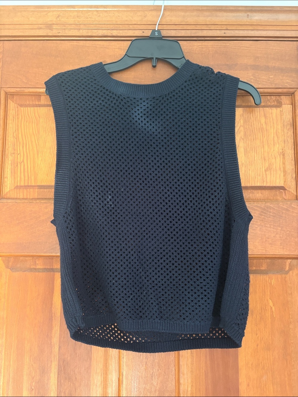 rag & bone Navy Open-Knit Sleeveless Tank